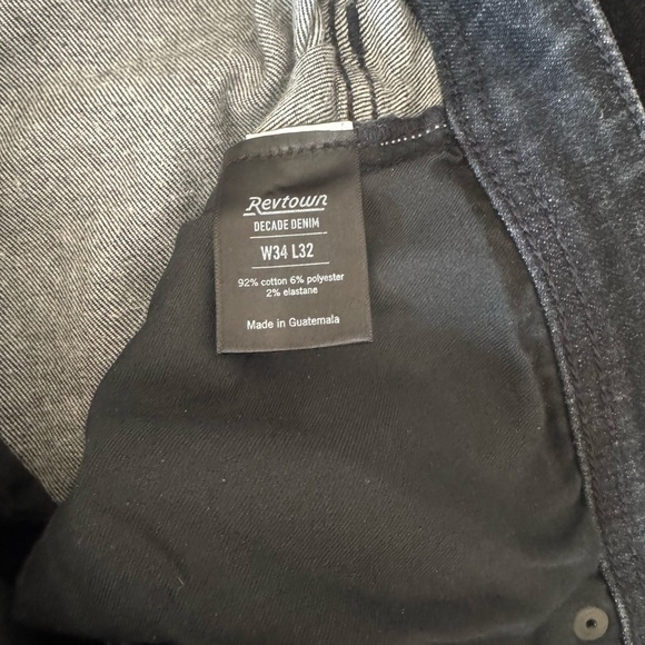 Revtown Men's Sharp Black Jeans 34 x 32 - Picture 3 of 8